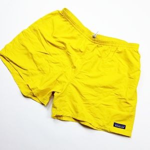 Mens XL Patagonia Yellow Lined Shorts Swim Trunks